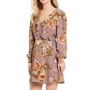 June & Hudson Floral Print Keyhole Cutout Dress